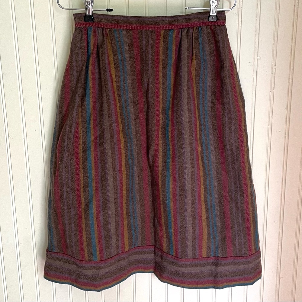 Striped Midi Skirt in Multicolor